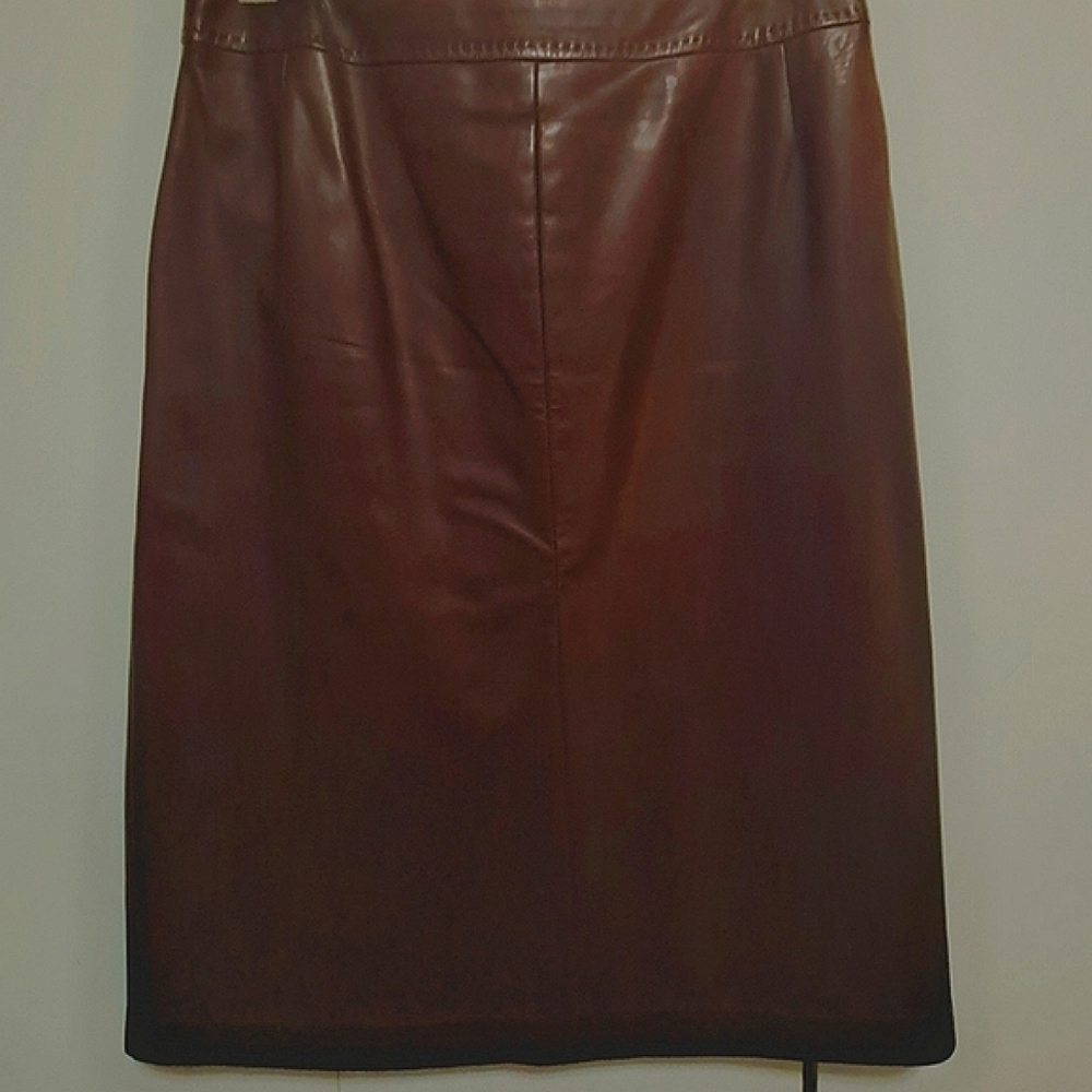 Max Mara leather skirt